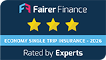 Fairer Finance Economy Single Trip three-star rating 2026 logo.